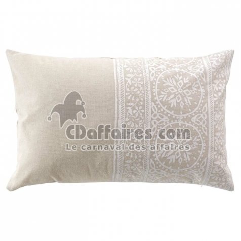 Coussin dehoussable 40 x 60 cm polycoto isalina Blanc