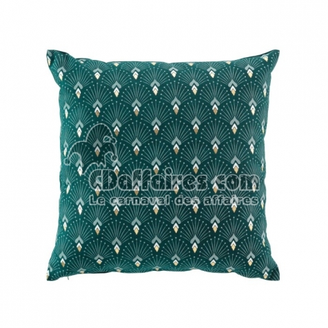 Coussin dehoussable 45 x 45 cm coton imprime or Alden