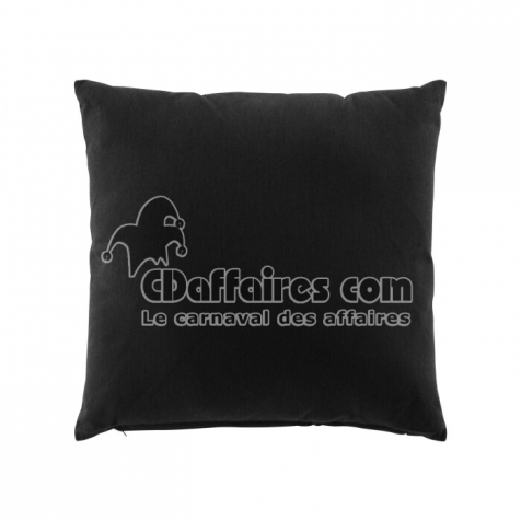 Coussin dehoussable 45 x 45 cm coton/polyester recycle Twily Noir