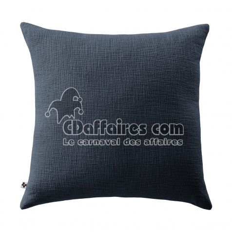 Coussin Déhoussable 60 x 60 cm - 100% coton Sixtine Bleu marine