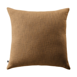 Coussin Déhoussable 60 x 60 cm - 100% coton Sixtine Camel