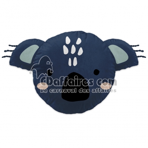 coussin d&eacute;houssable avec oreilles (0) 40 cm coton z'amimaux