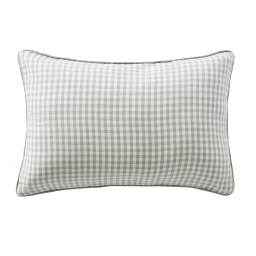 coussin déhoussable avec passepoil 40 x 60 cm gaze de coton tissée teinte vickie eucalyptus