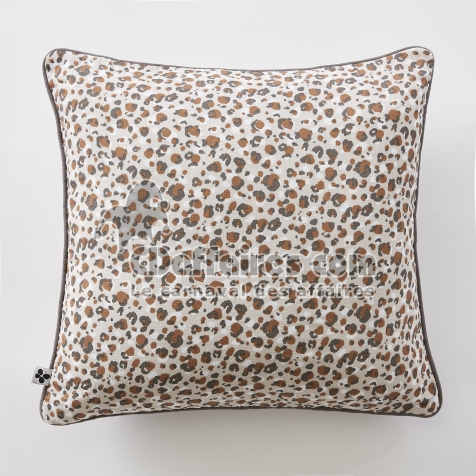 coussin déhoussable avec passepoil 45 x 45 cm gaze de coton imprimée léonie
