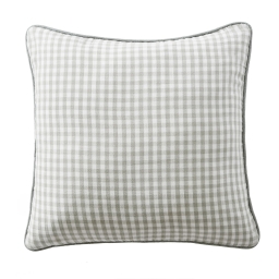 coussin déhoussable avec passepoil 45 x 45 cm gaze de coton tissée teinte vickie eucalyptus