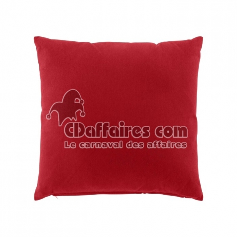 Coussin dehoussable compresse 45 x 45 cm coton/polyester recycle grs twily Rouge