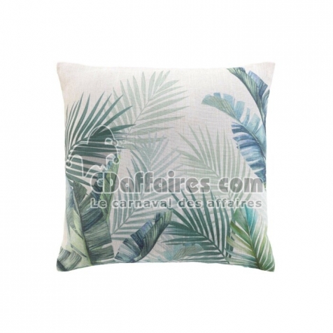 Coussin dehoussable compresse 45 x 45 cm polyester/lin imprime native des. place Sans