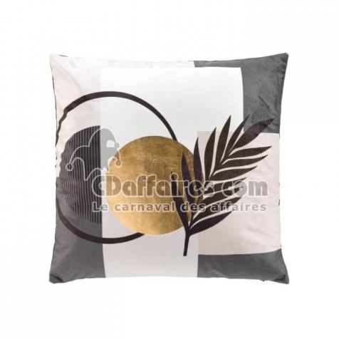 Coussin dehoussable compresse 45 x 45 cm velours imp. metal. clarity des place Sans
