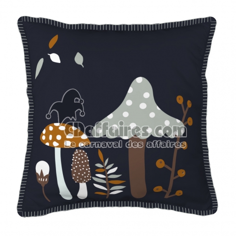 Coussin déhoussable point de cheval 40 x 40 cm Amanite
