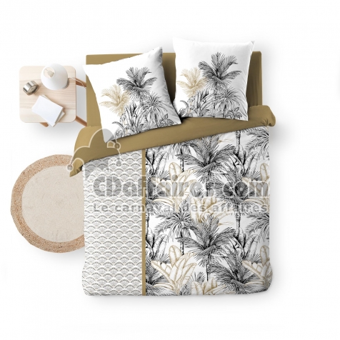 Douceur d'int&eacute;rieur, Housse de couette  3 Pi&egrave;ces (260 x 240 cm) Dakar, 100% Coton