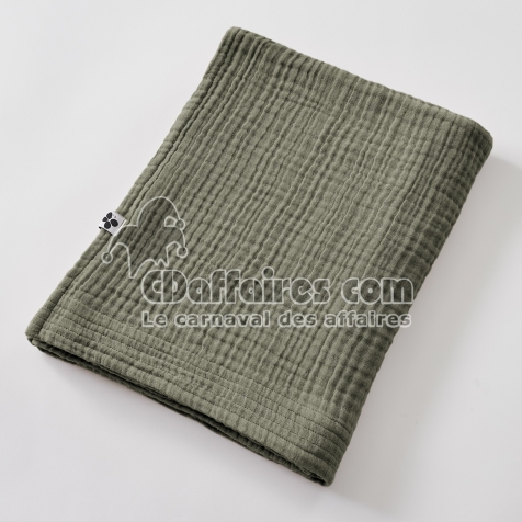 Drap de Bain 90 x 150 cm - Quadruple Gaze de Coton 220 g/m&sup2; - Gaia Romarin