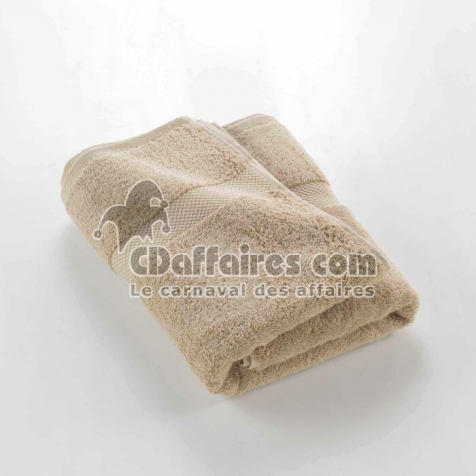 Drap de douche 70 x 130 cm eponge unie elegance Noisette