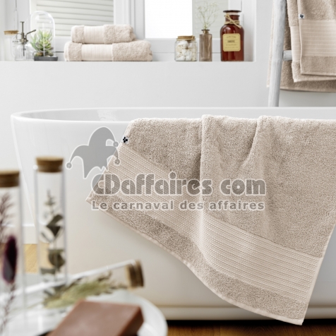 Drap de douche 70 x 130 cm éponge unie garance pampa Naturel