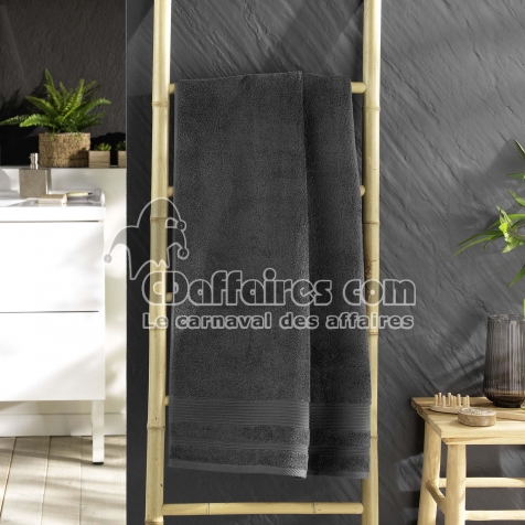 Drap de douche 70 x 130 cm eponge unie tendresse Anthracite