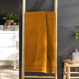 Drap de douche 70 x 130 cm &eacute;ponge unie tendresse Curry