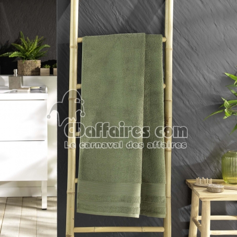 Drap de douche 70 x 130 cm eponge unie tendresse Fougere