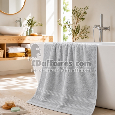 Drap de Douche Spa 70 x 140 cm 100% Coton 400 gr/m&sup2; - Perle