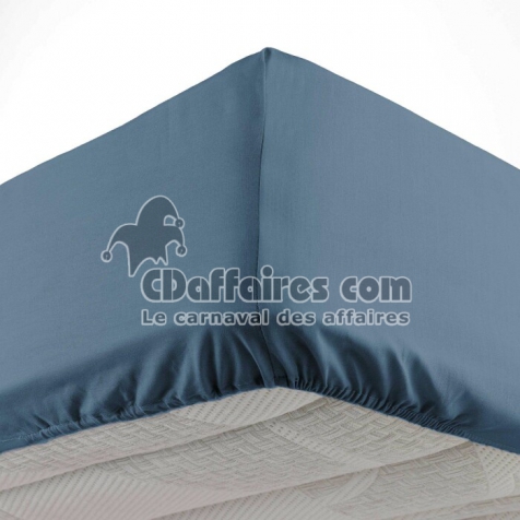 Drap housse 140 x 190 cm bonnet 30 cm Mmicrofibre Oscar Bleu Nuit