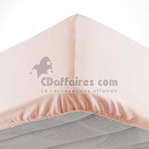 Drap housse 140 x 190 cm bonnet 30 cm Mmicrofibre Oscar Nude