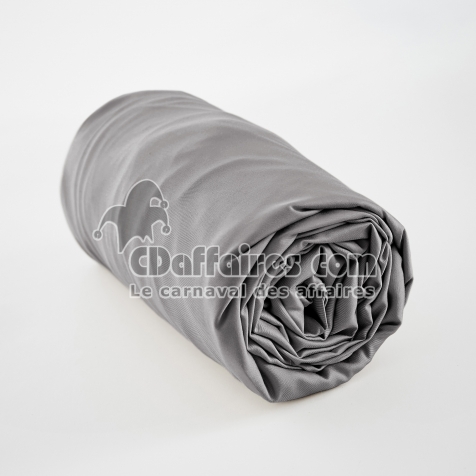 Drap housse 140 x 190 cm satin de bambou Salomé Anthracite