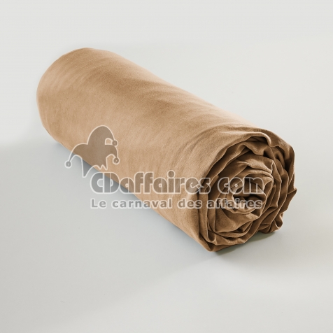 Drap-housse 160 x 200 cm en Lyocell - bonnet 35 cm Lysandre Camel