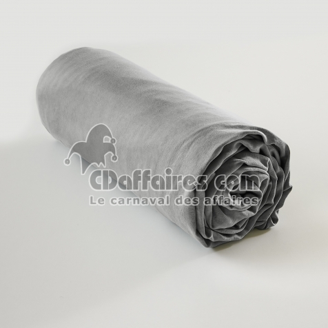 Drap-housse 160 x 200 cm en Lyocell - bonnet 35 cm Lysandre Granit
