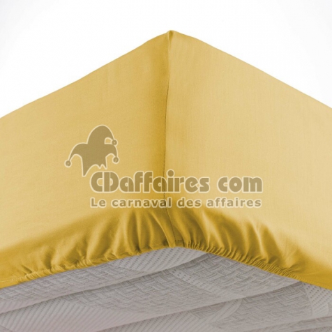 Drap housse 90 x 190 cm bonnet 30 cm Microfibre Oscar Miel