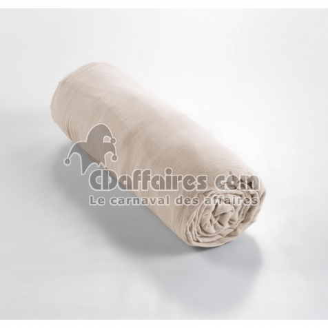 Drap housse gaze de coton Luxe 90 x 190 cm Gaïa Pampa