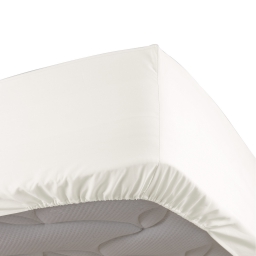 Drap housse naturel 140 x 190 cm en percale bonnet 30 cm