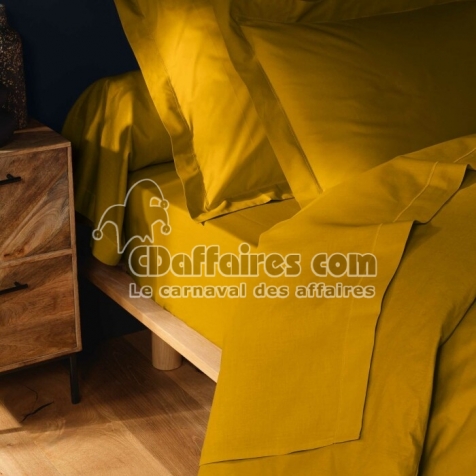 Drap plat 1 pers. 180 x 290 cm coton 57 fils Lina Curry