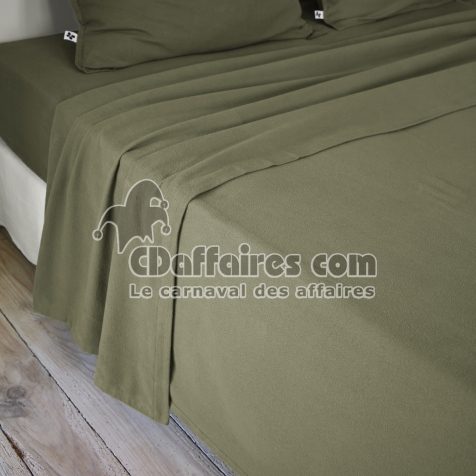 Drap plat 240 x 300 cm flanelle chaude Candice Romatin