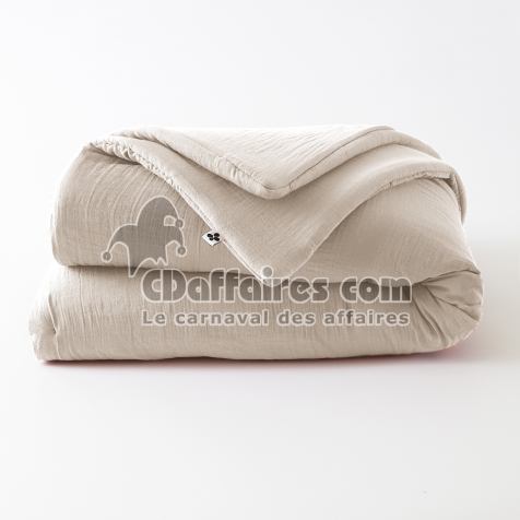 &Eacute;dredon 180 x 240 cm - Double Gaze de Coton 125 gr/m&sup2; - Uni Ga&iuml;a Pampa