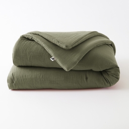 Édredon 180 x 240 cm - Double Gaze de Coton 125 gr/m² - Uni Gaïa Romarin