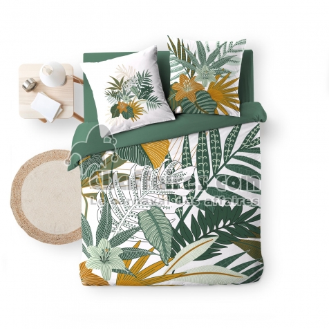 Escapade Tropicale - Housse de Couette 240 x 220 cm  Florida en Coton 42 Fils