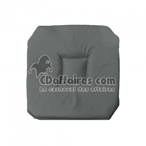 Galette 4 rabats 36 x 36 x 3.5 cm polyester uni essentiel Beton