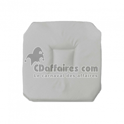 Galette 4 rabats 36 x 36 x 3.5 cm polyester uni essentiel Gris