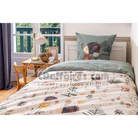 Housse de couette + 1 taie d'oreiller 140 x 200 cm coton 57 fils Polisson