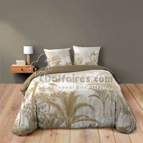 Housse de couette 240 x 220 cm coton 42 fils + 2 taies Cocoty