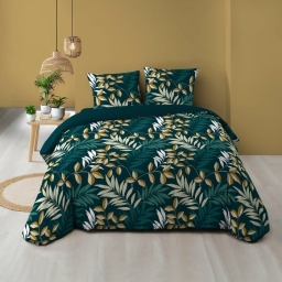 Housse de couette 260 x 240 cm coton 57 fils + 2 taies Nelida