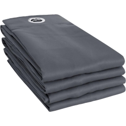 Lot de 4 Rideaux Occultants &agrave; &OElig;illets - 135 x 240 cm - Couleur Anthracite