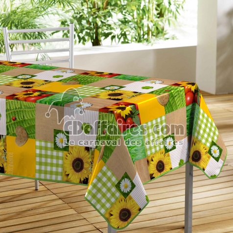 Nappe rectangle 140 x 240 cm pvc Toile cirée Patchfleur