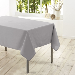 Nappe rectangle 140 x 250 cm polyester uni essentiel Gris