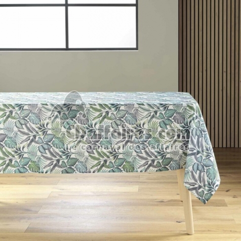 Nappe rectangle 145 x 240 cm polyester imprime stylis Vert