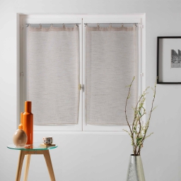 Paire droite anneaux 2 x 60 x 120 cm voile tisse milza Beige