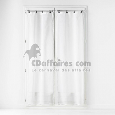 Paire droite anneaux 2 x 70 x 200 cm voile tisse linka Blanc