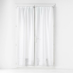 Paire droite passe tringle 2 x 70 x 200 cm voile sable lissea Blanc