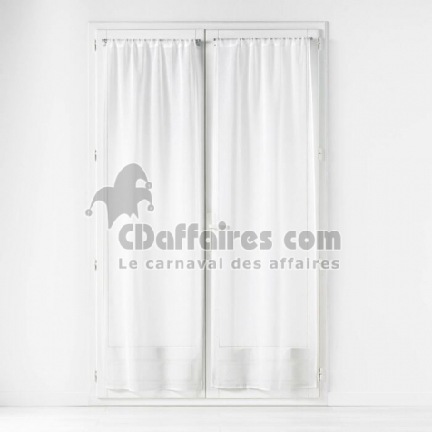 Paire droite passe tringle 2 x 70 x 200 cm voile tisse carlin Naturel