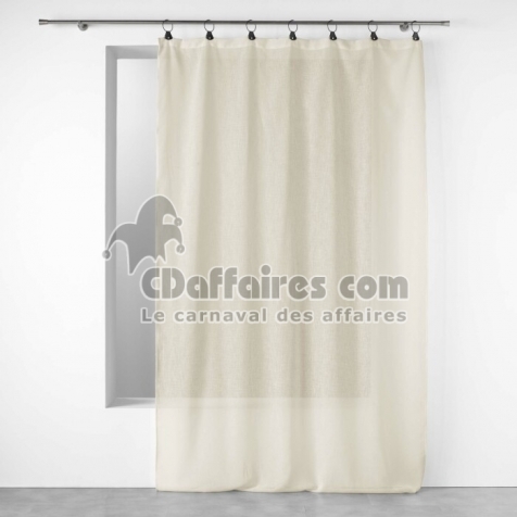 Panneau a anneaux 140 x 240 cm voile tisse linka Naturel