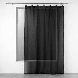 Panneau a anneaux 140 x 240 cm voile tisse linka Noir