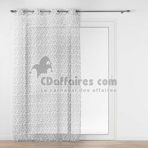 Panneau a oeillets 137 x 280 cm voile sable imprime farandole Gris
